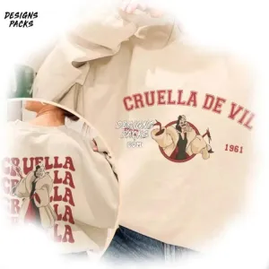 101 Dalmatians Cruella Cruella Villain Sublimation Design Cartoon 101 Dalmatians Cruella PNG Design