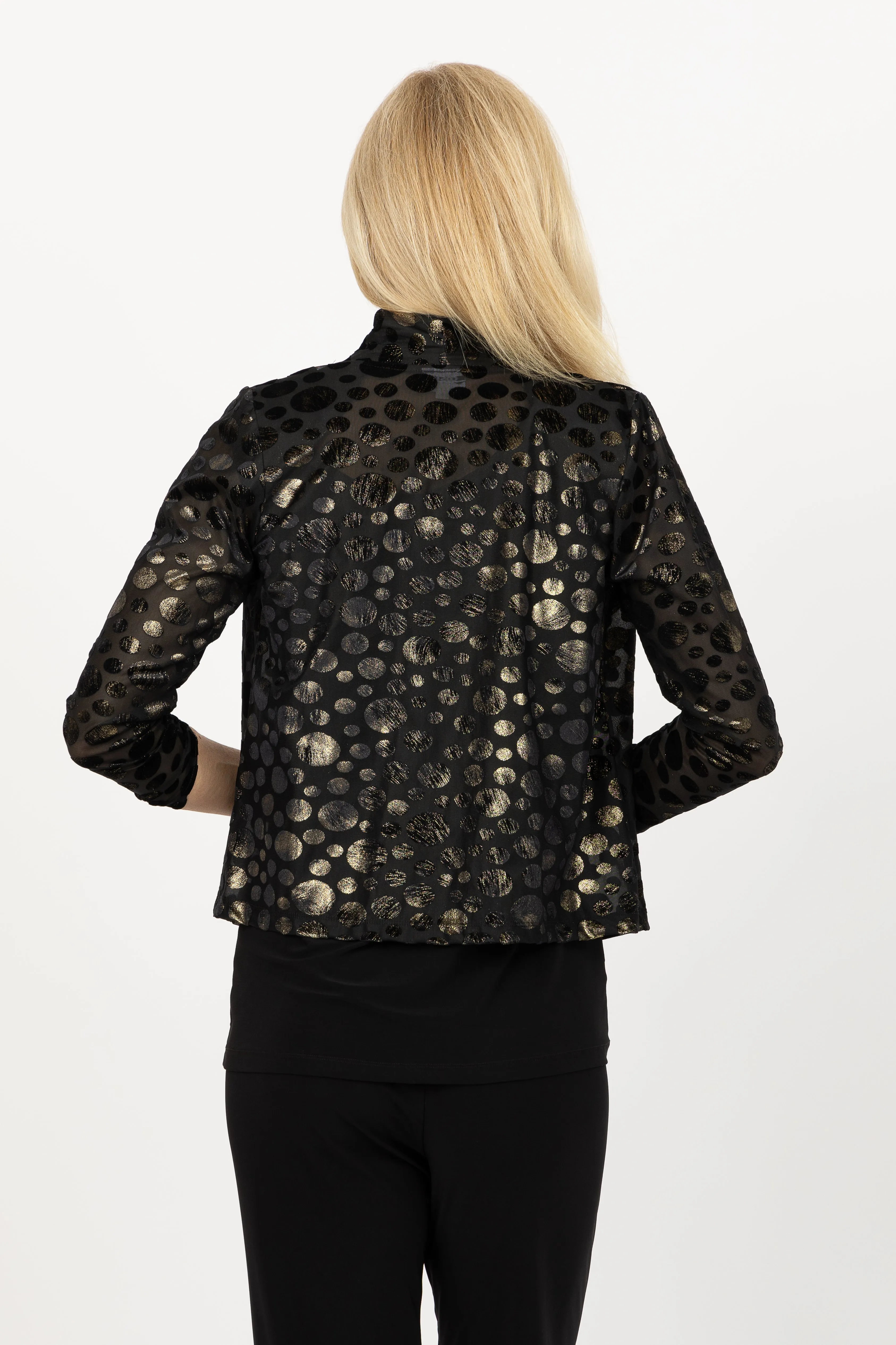 5064 Short Drape Cardi - Burnout