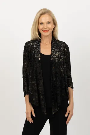 5064 Short Drape Cardi - Burnout