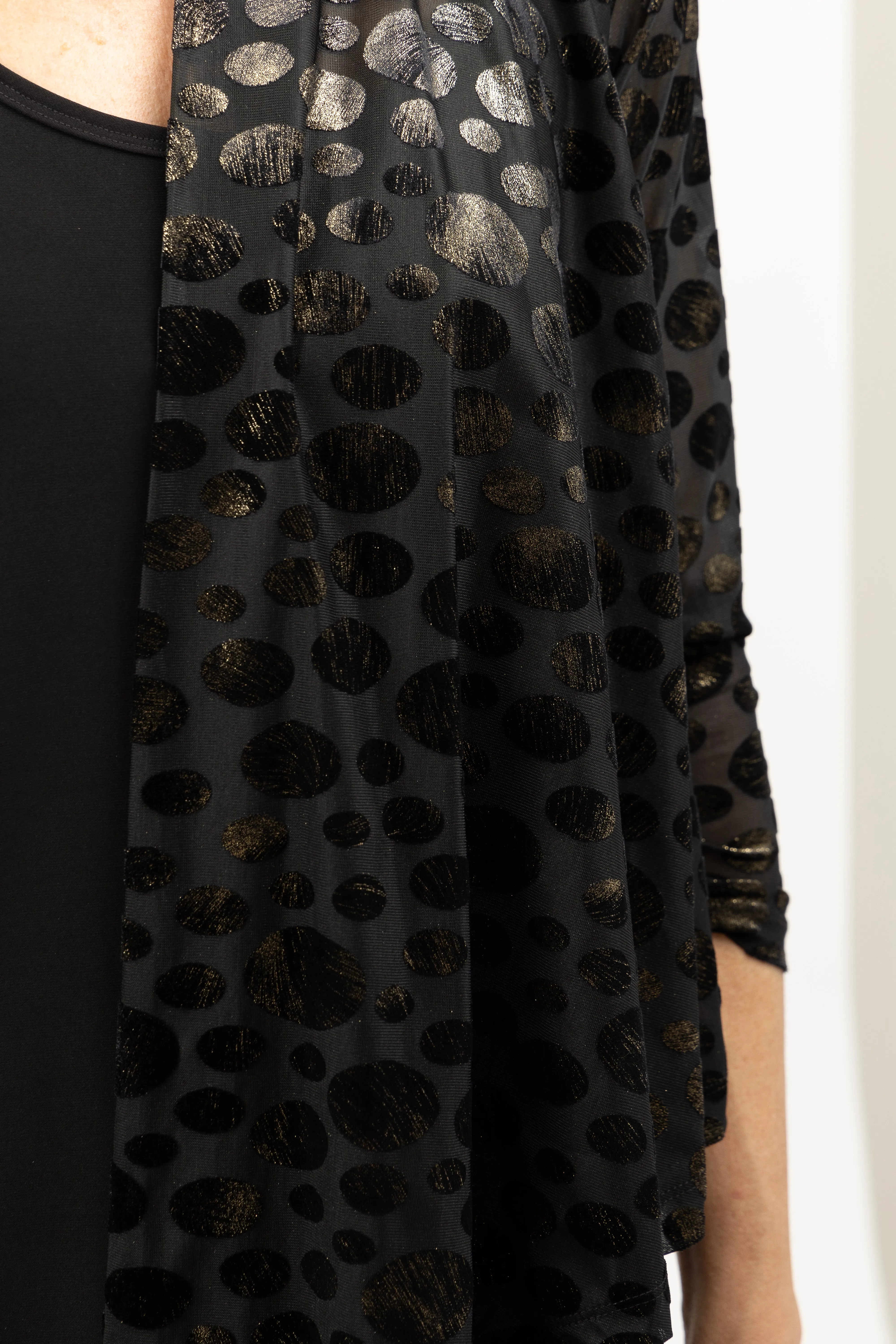 5064 Short Drape Cardi - Burnout