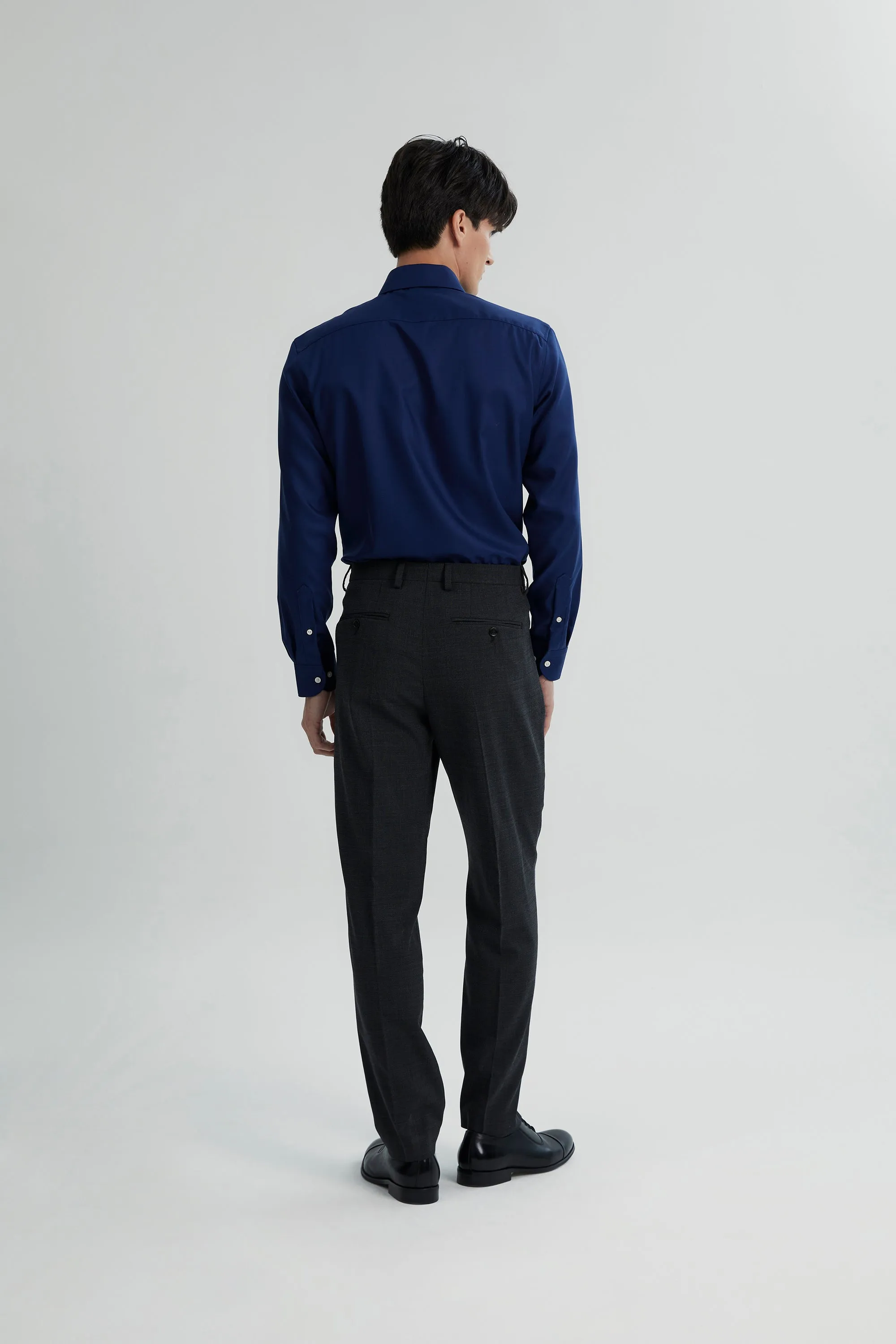 Alexander & Sons, Navy Blue Twill, Long Sleeve Shirt