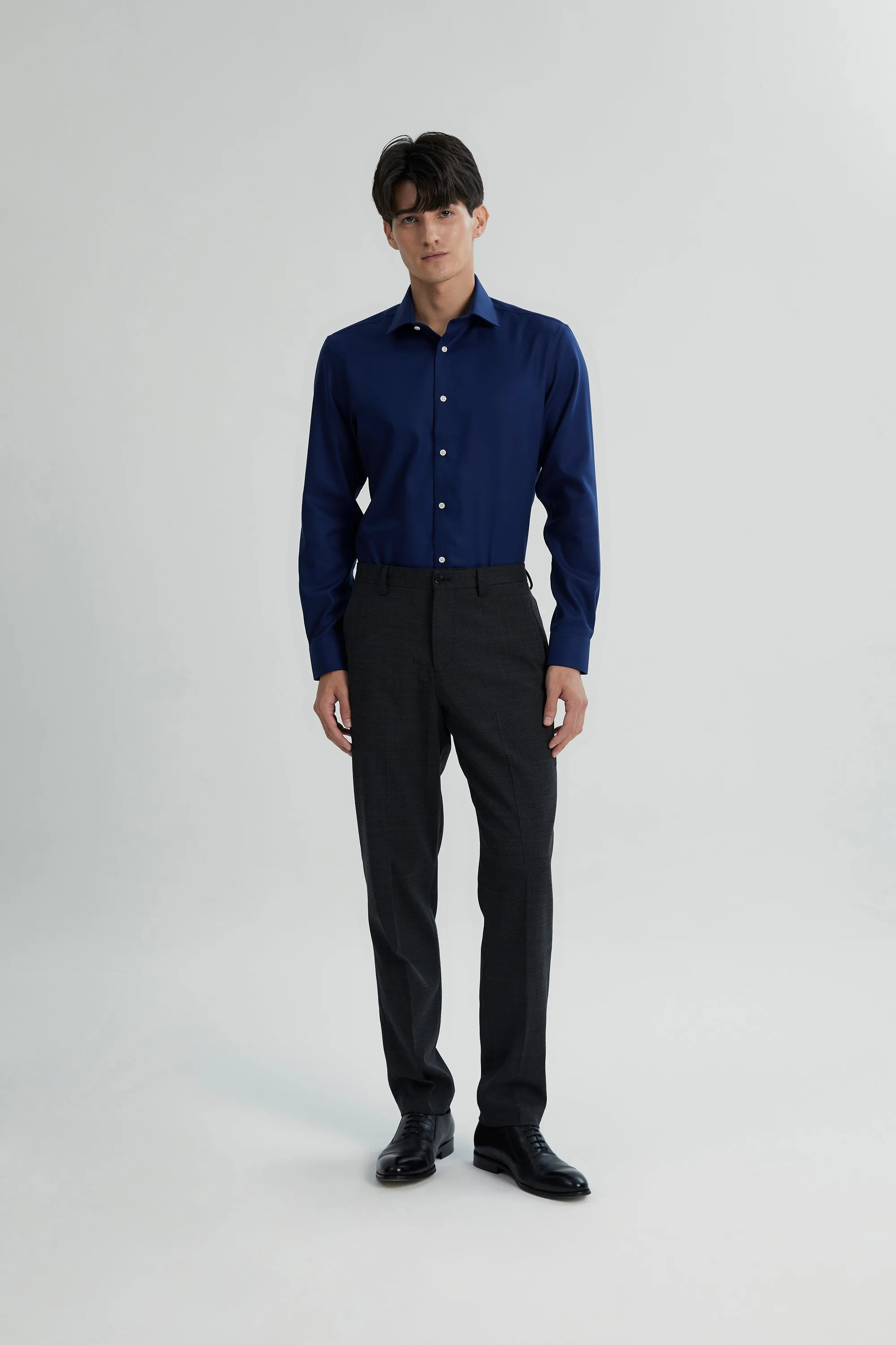 Alexander & Sons, Navy Blue Twill, Long Sleeve Shirt