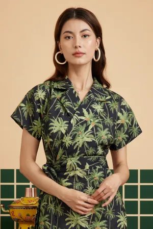 ARABELLA DRESS IN DARK TROPIC