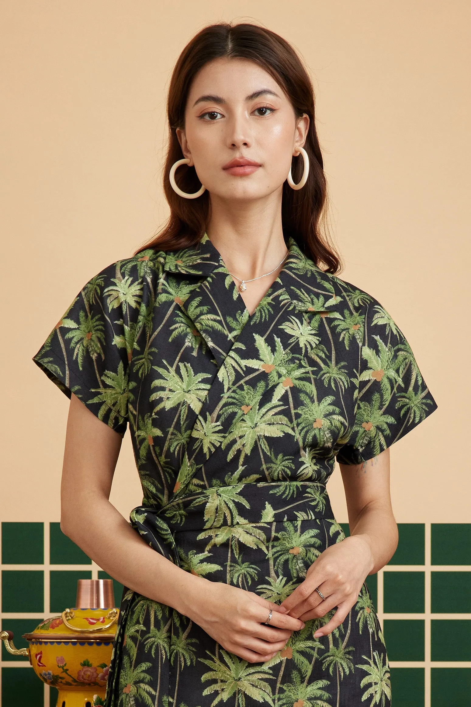ARABELLA DRESS IN DARK TROPIC
