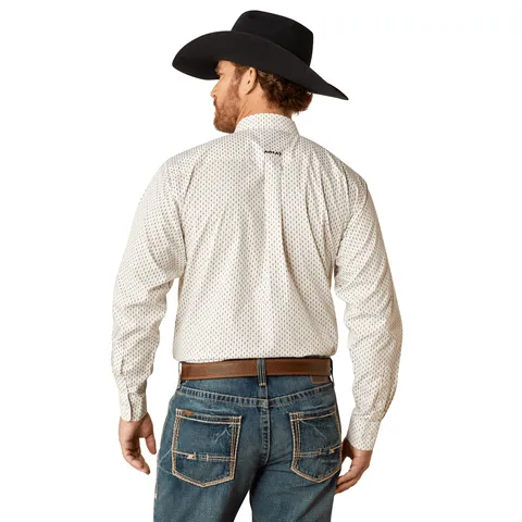 Ariat Men's Wrinkle Free Izzy Classic Fit White Long Sleeve Shirt