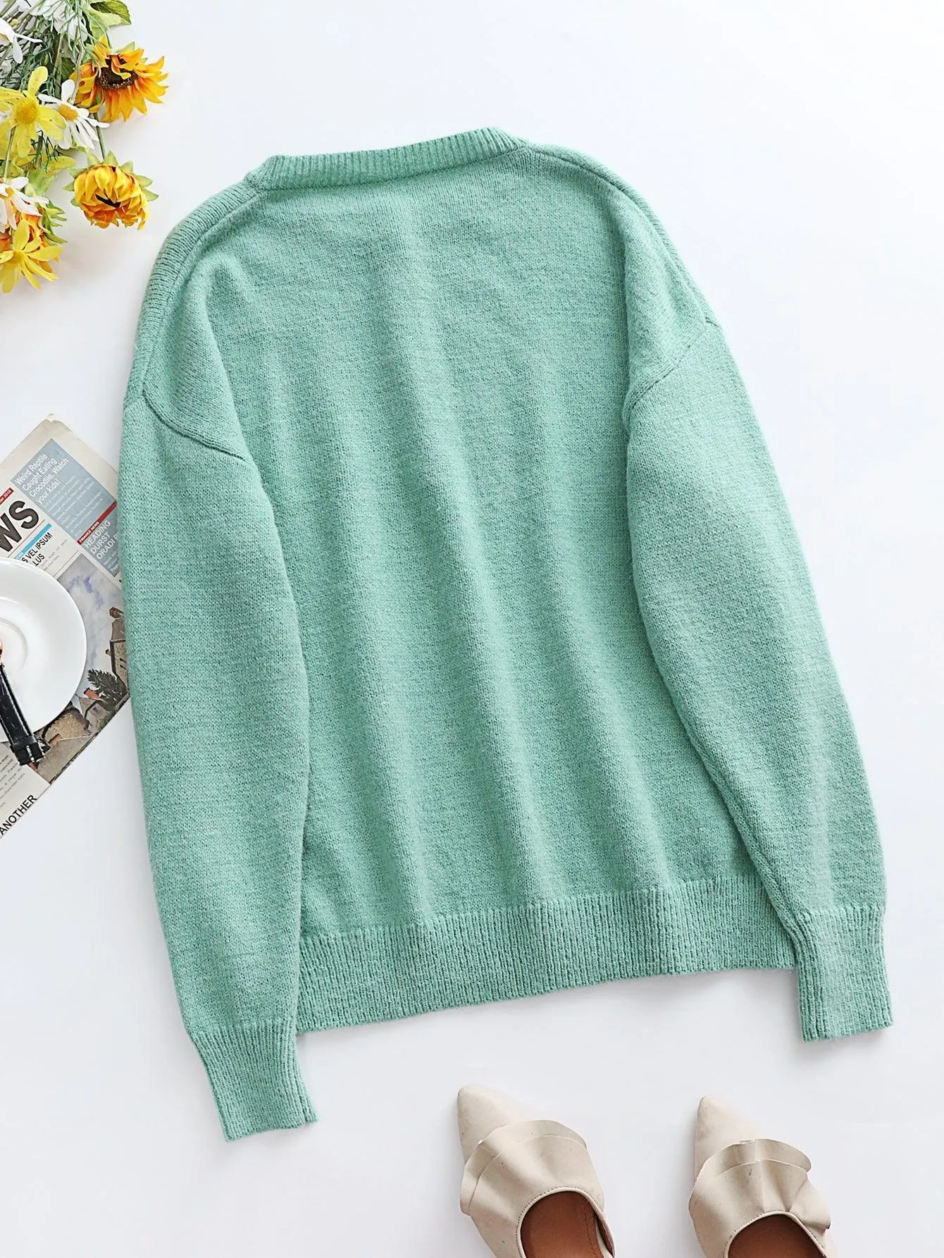 Confident Half Buttoned Henley Sweater