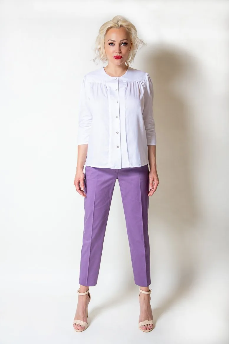 Coral Cotton Blouse