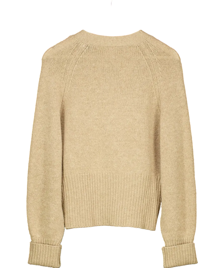 Deiji studios Beige Wool Blend Button Up Cardigan UK M/L