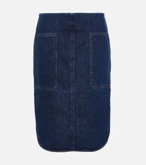 Denim midi skirt TOTEME, blue