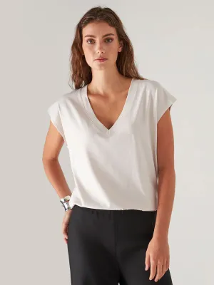 Dolman V-Neck Tee - Nude