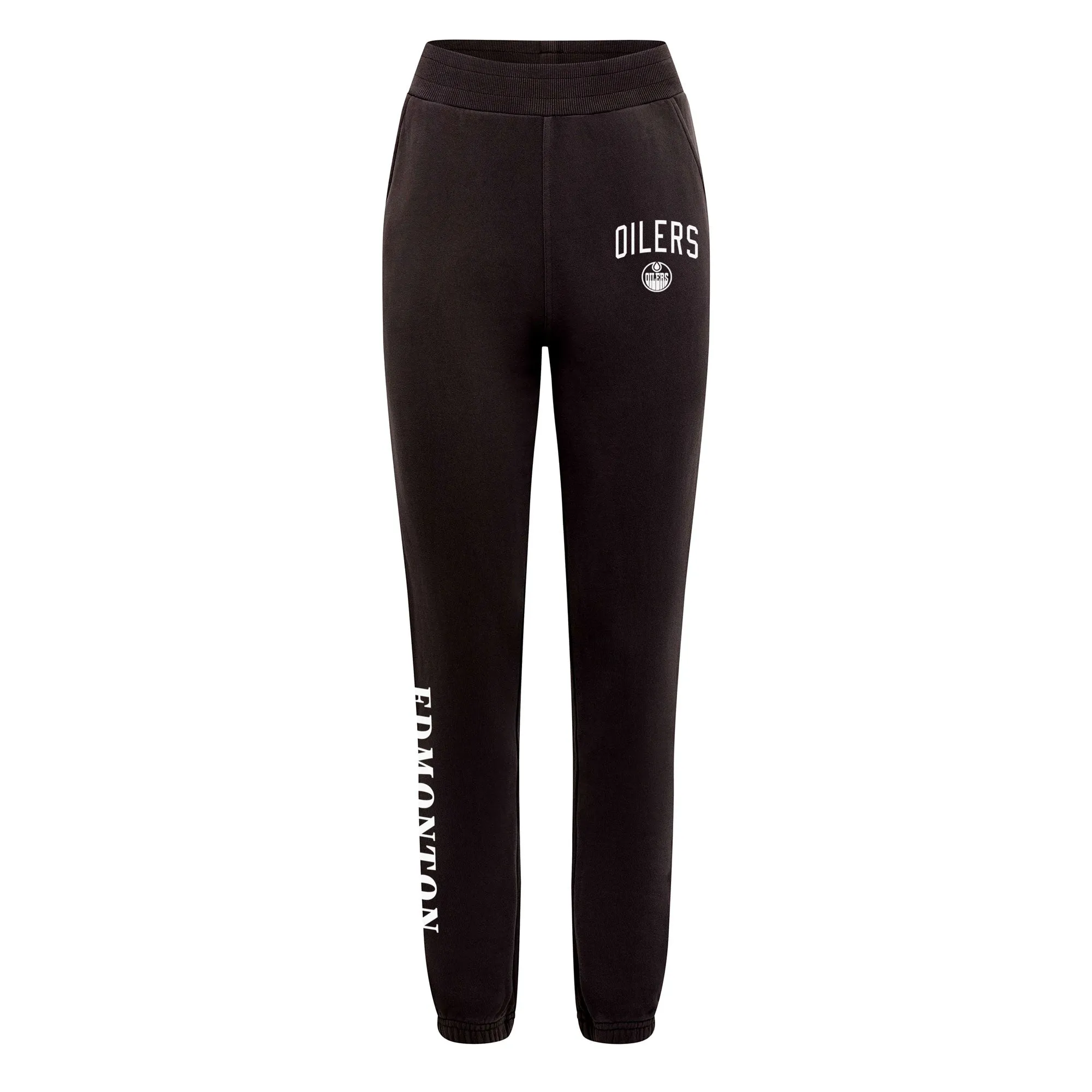 Edmonton Oilers Women's Sportiqe Terry Black Pants/Joggers