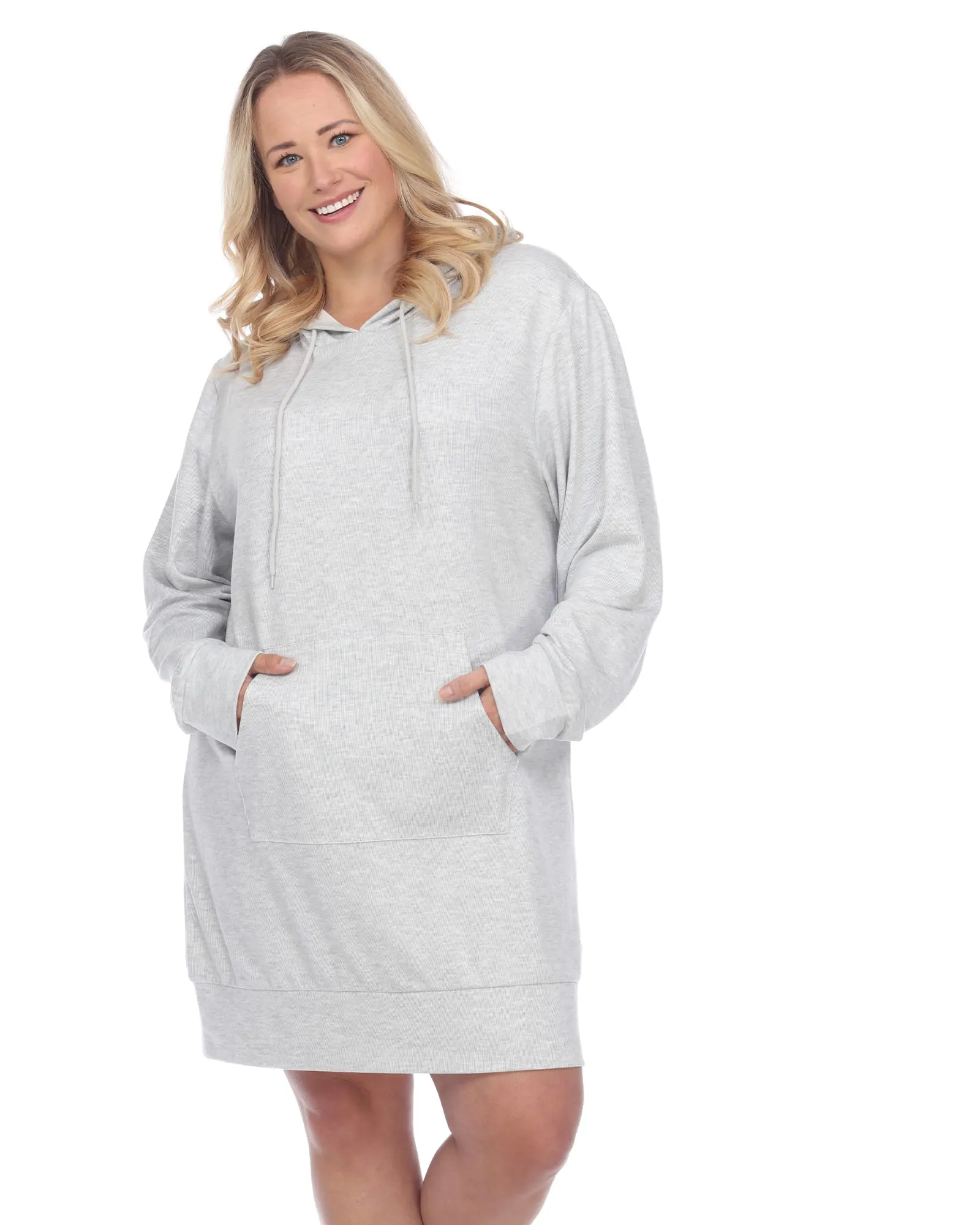 Hoodie Sweatshirt Dress | Heather Grey