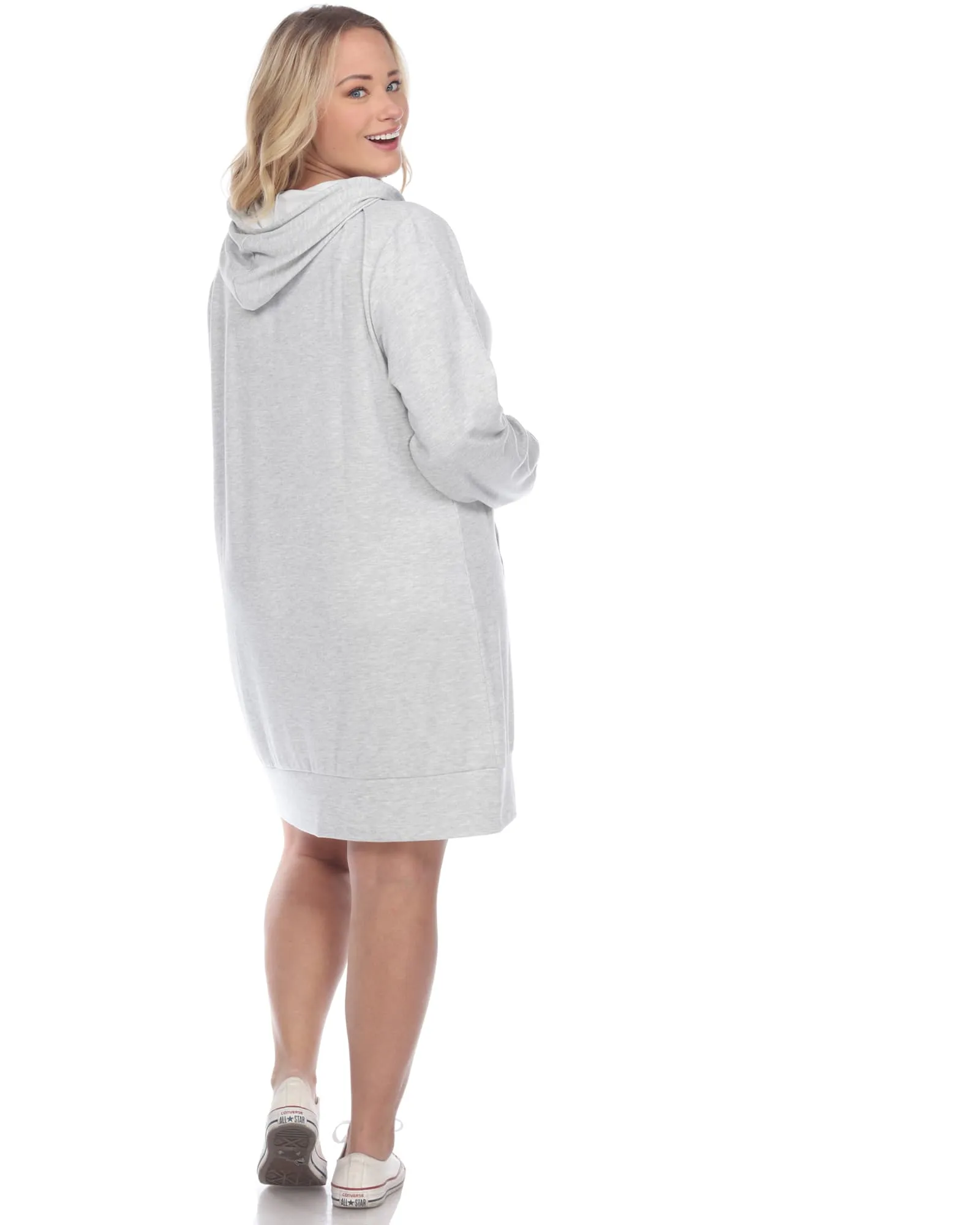 Hoodie Sweatshirt Dress | Heather Grey
