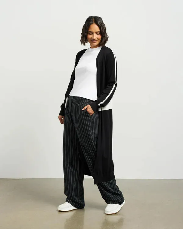 Kyle  Knit Cardi - Black/White