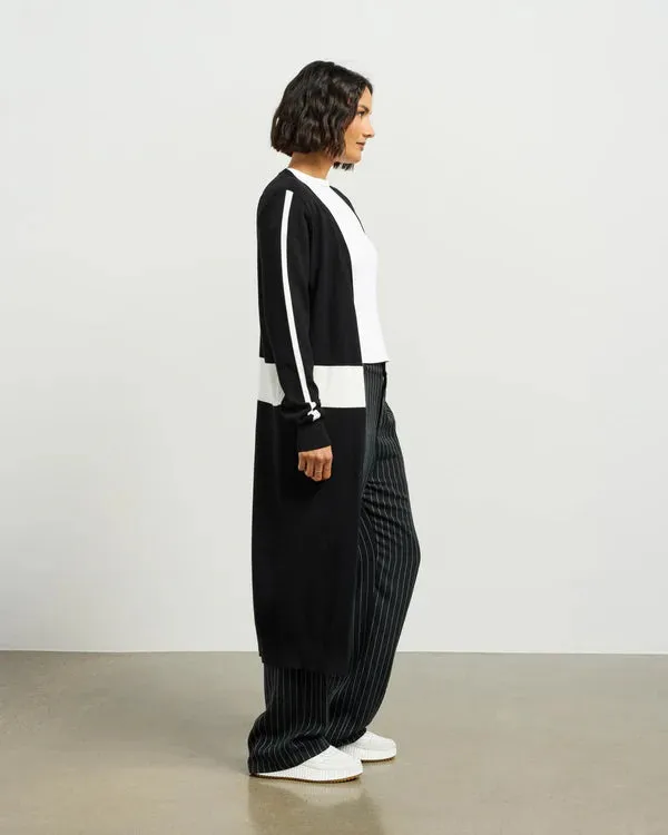 Kyle  Knit Cardi - Black/White