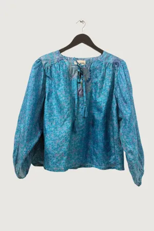 Lolita Silk Blouse | Turquoise Summer Dream