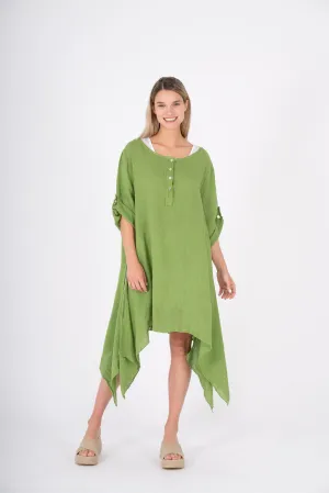 M Made in Italy  Ladies Woven Dress  Green