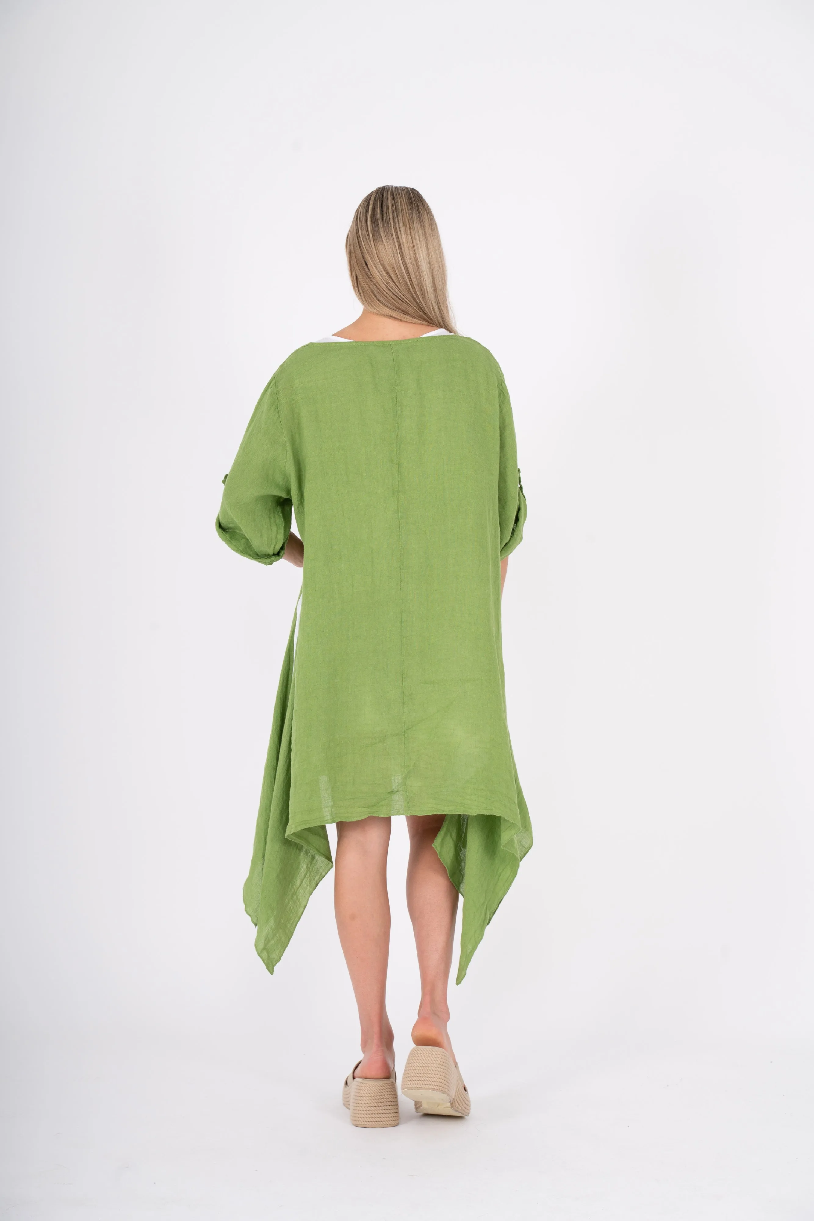 M Made in Italy  Ladies Woven Dress  Green