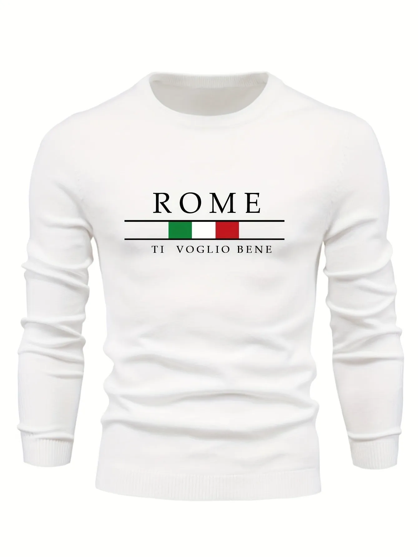 Men's Casual Sweater |ROME Print Pullover
