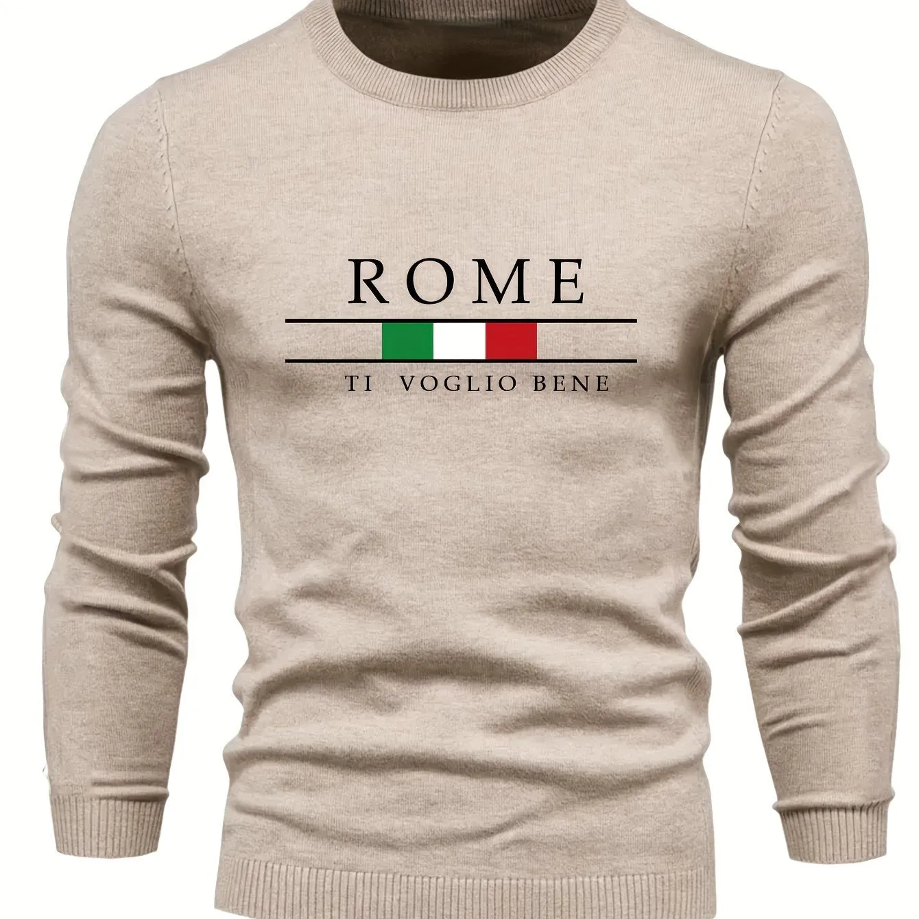 Men's Casual Sweater |ROME Print Pullover