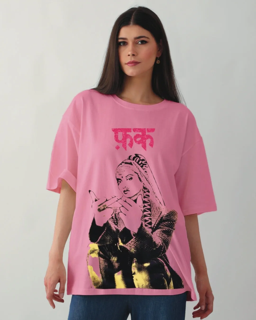 Pack of 2 Women's Oversized Tees - Attitude & Indian Quotes