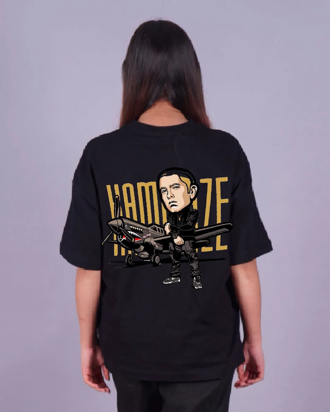 Pack of 2 Women's Oversized Tees - Eminem Graphic & Kamikaze