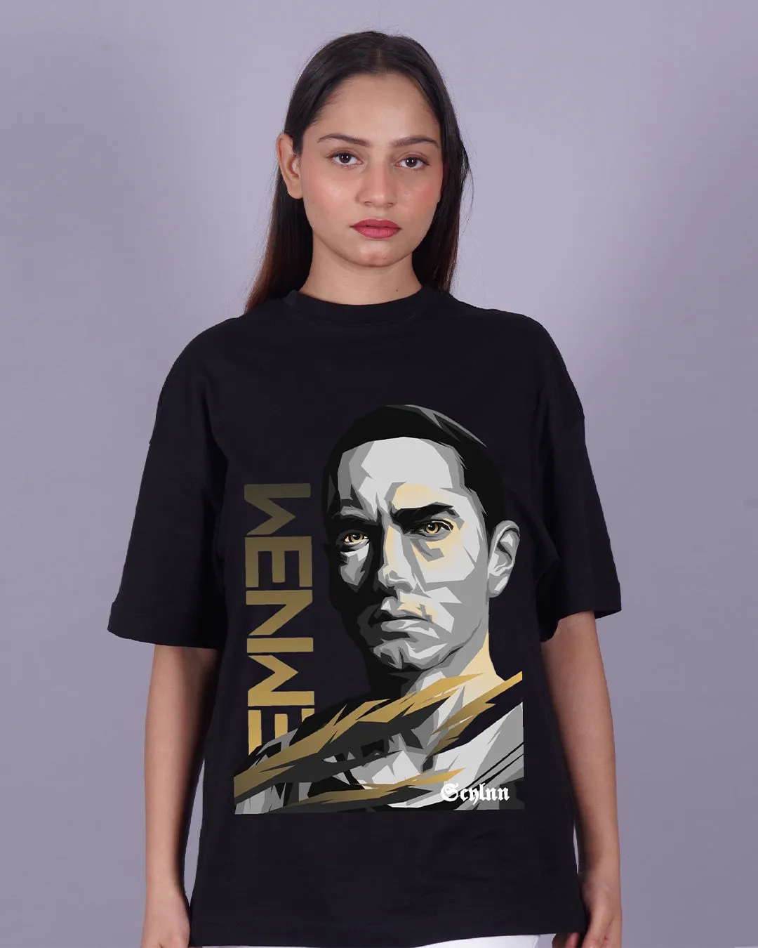Pack of 2 Women's Oversized Tees - Eminem Graphic & Kamikaze
