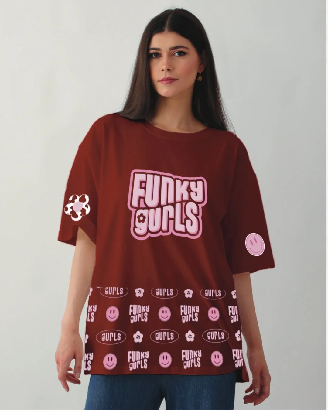 Pack of 2 Women's Oversized Tees - Funky Gurls & You Got This