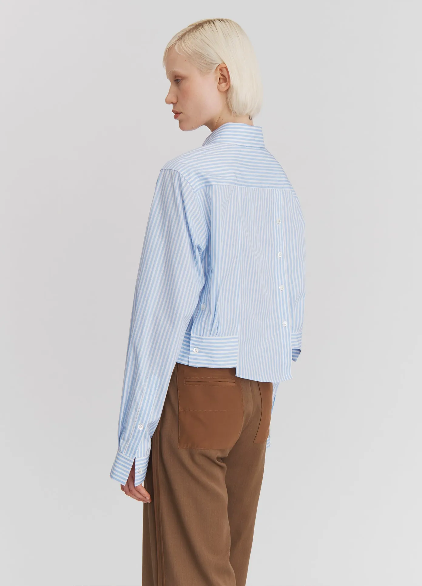 Paneled Cropped Shirt