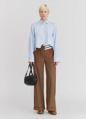 Paneled Cropped Shirt