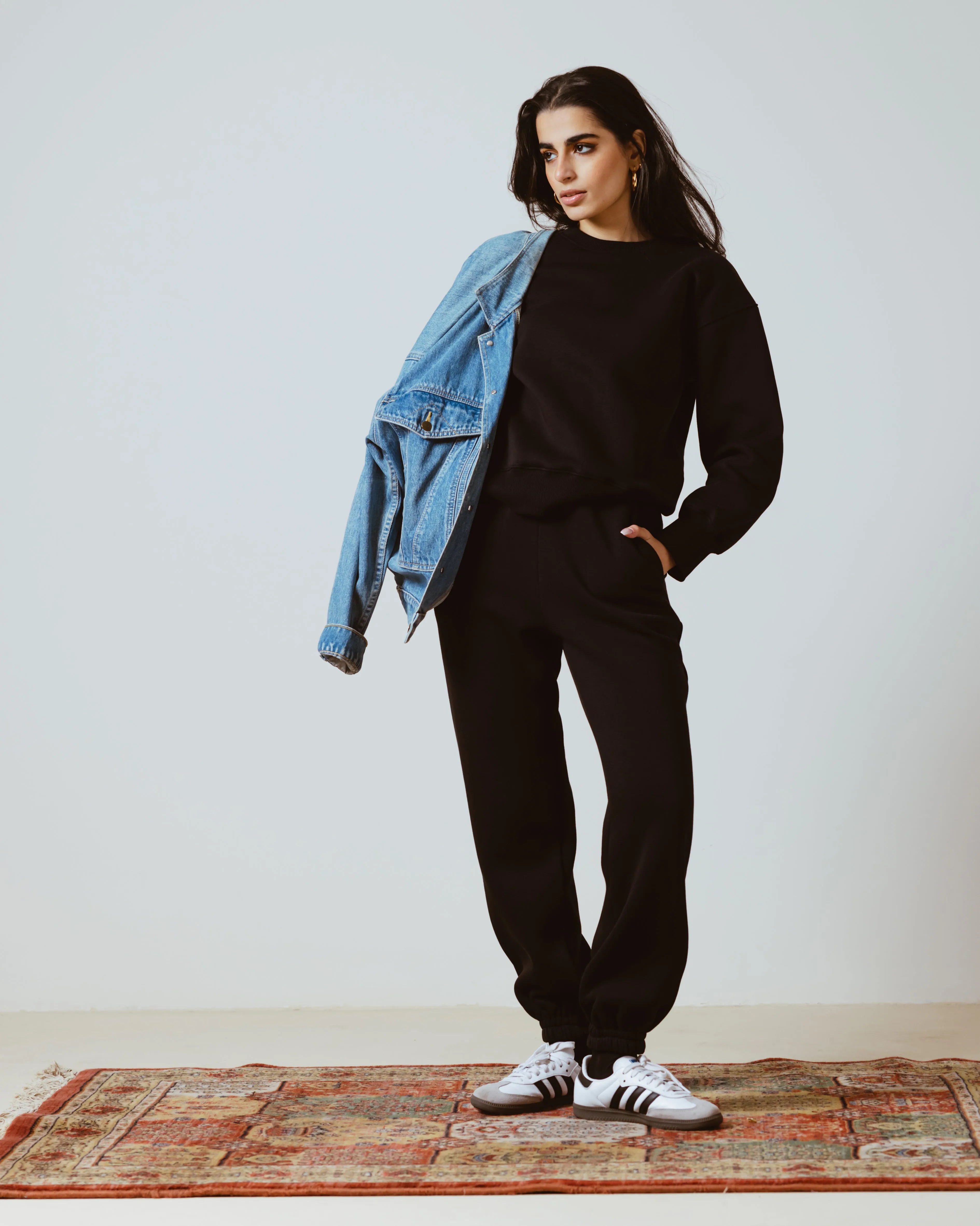 PLUSH BOYFRIEND JOGGERS BLACK