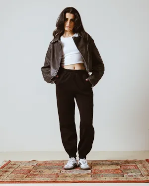 PLUSH BOYFRIEND JOGGERS BLACK