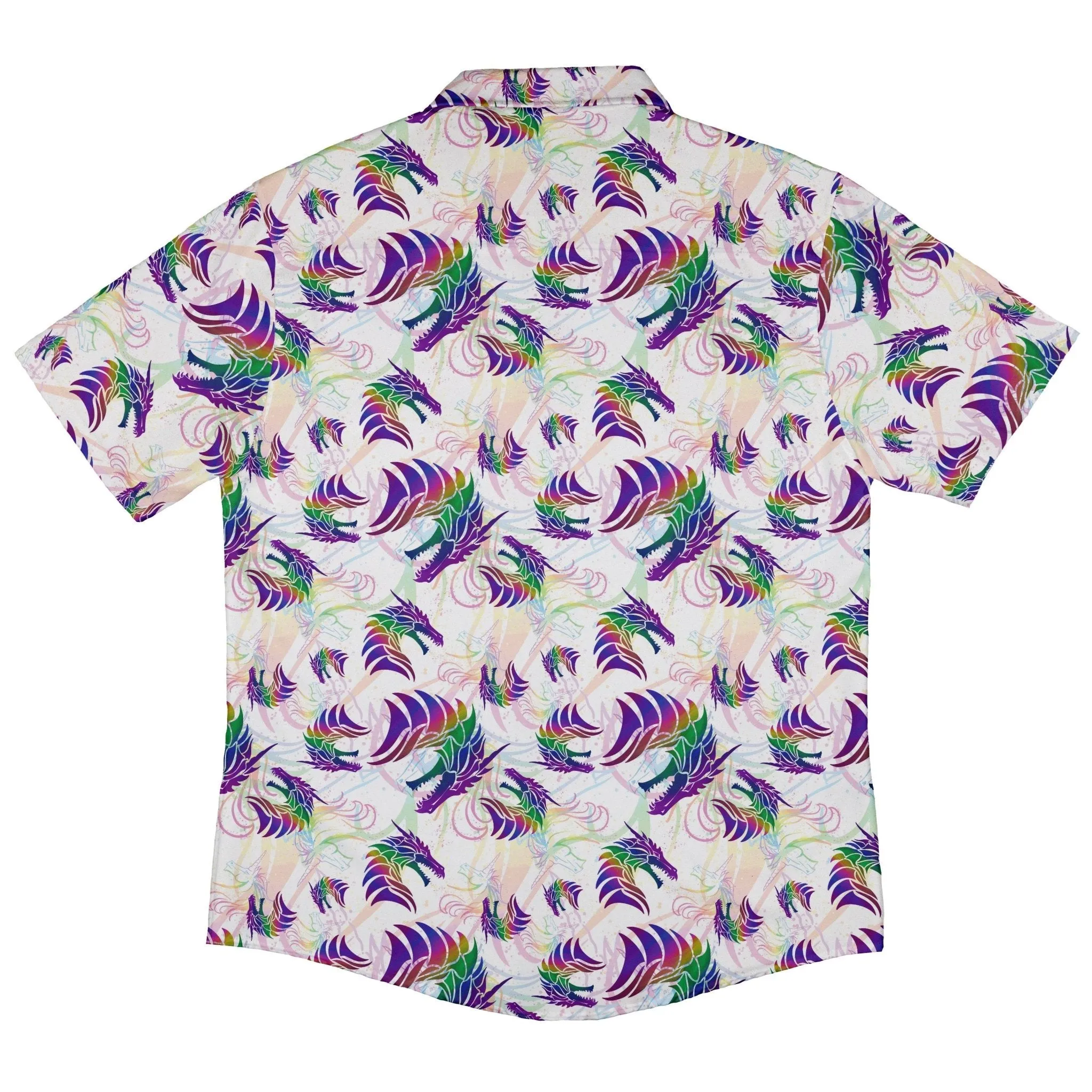 Rainbow Dragons and Unicorns Button Up Shirt