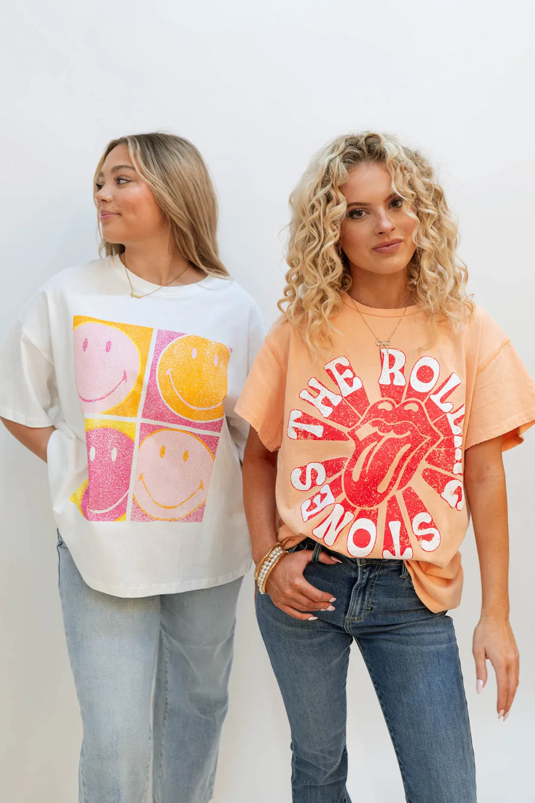 Red Rolling Stones Tee
