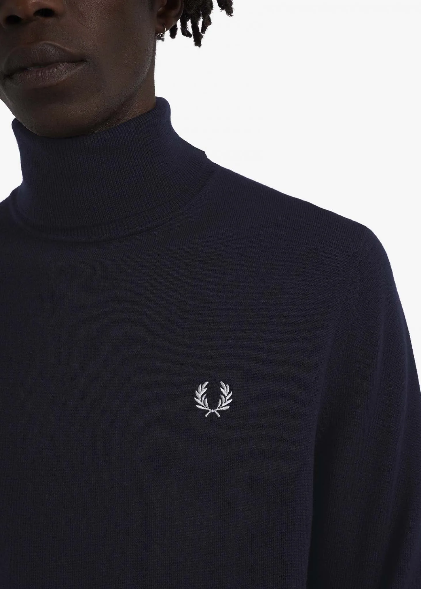 Roll neck jumper - navy