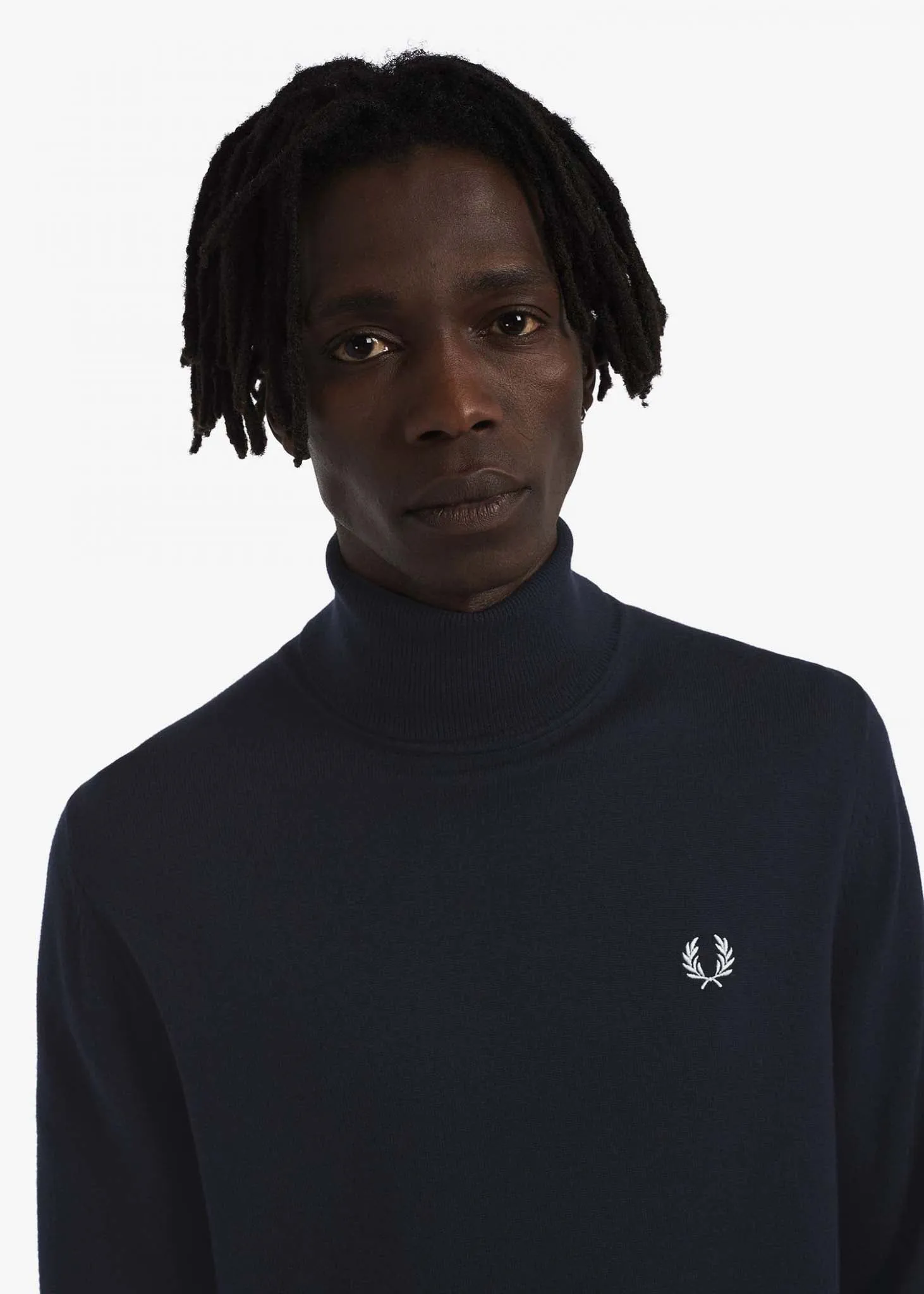 Roll neck jumper - navy
