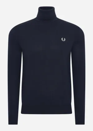 Roll neck jumper - navy