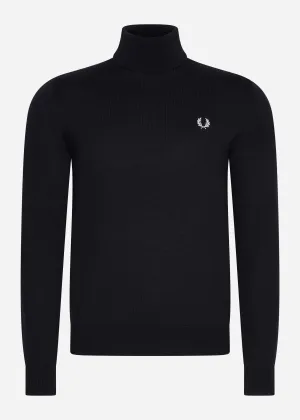 Rollkragenpullover - schwarz