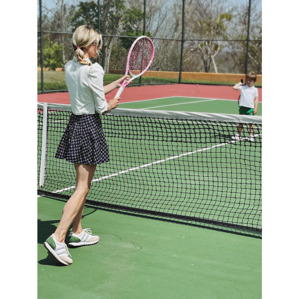 SAMPLE - The Classic Pleated Tennis Skirt - Navy Bows
