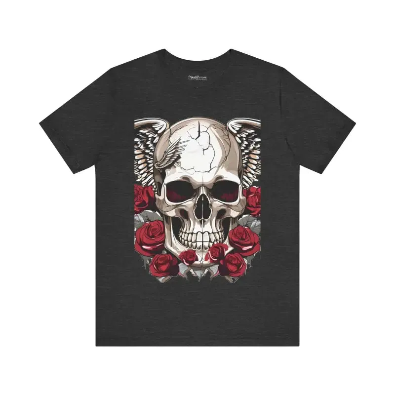 Skulls Roses Unisex Jersey Short Sleeve Tee Halloween