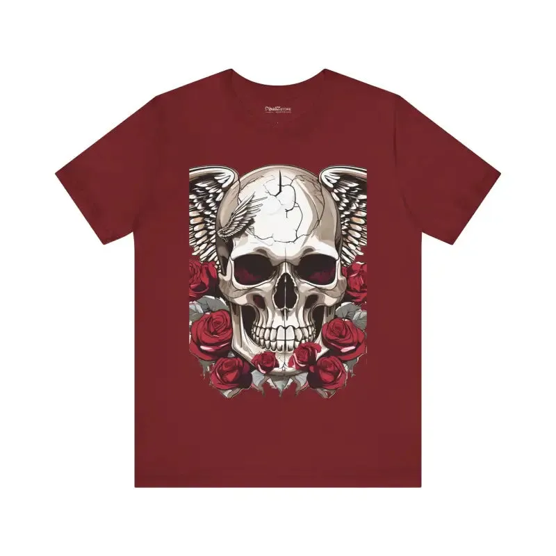 Skulls Roses Unisex Jersey Short Sleeve Tee Halloween