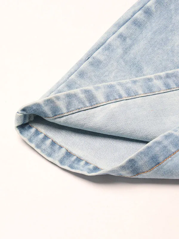 Split-Joint Flared Pants High Waisted Jean Pants Bottoms