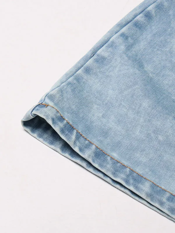Split-Joint Flared Pants High Waisted Jean Pants Bottoms