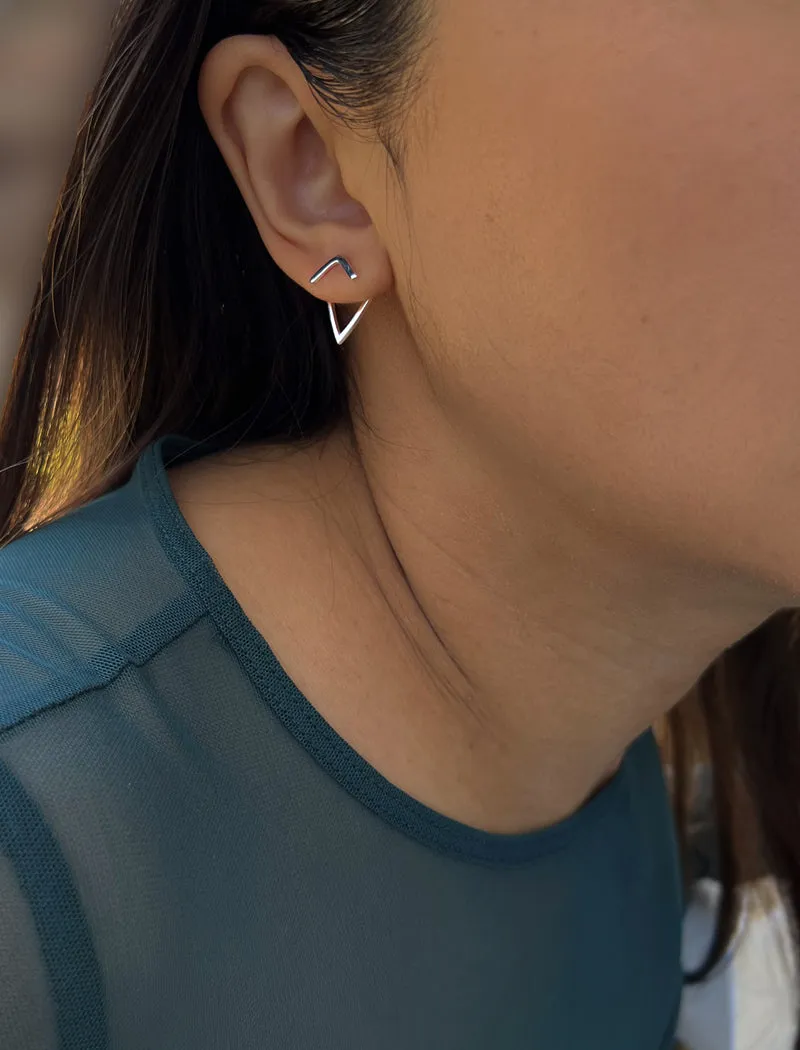 TRILL 2-Way Sterling Silver Earring Jackets