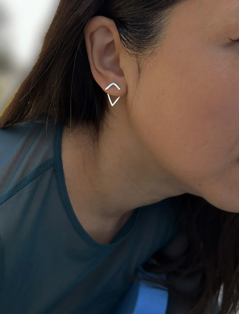 TRILL 2-Way Sterling Silver Earring Jackets