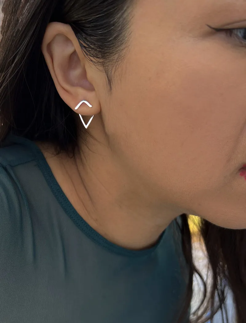 TRILL 2-Way Sterling Silver Earring Jackets