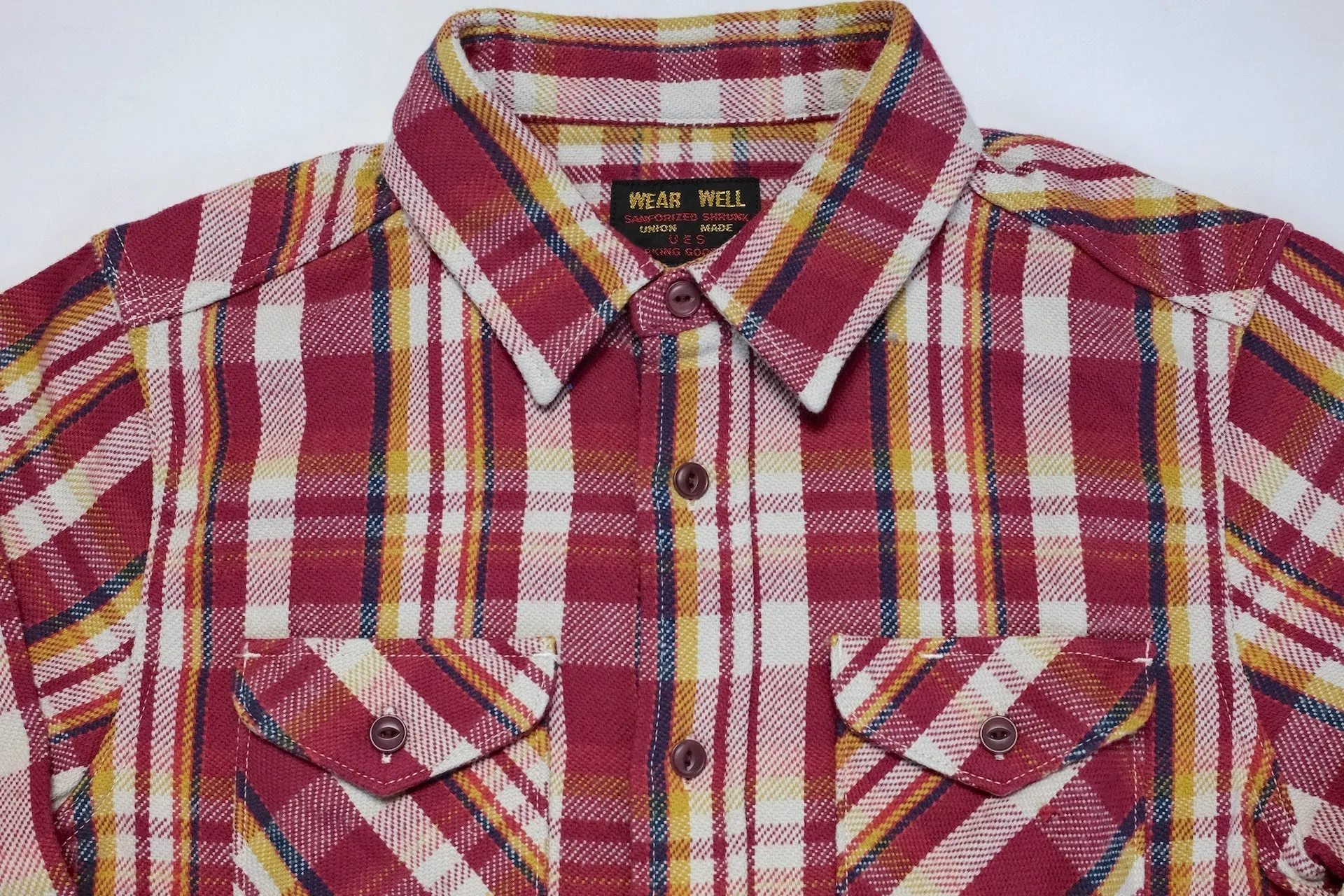 UES 14oz Heavyweight Selvage Flannel Workshirt (Autumn Red)