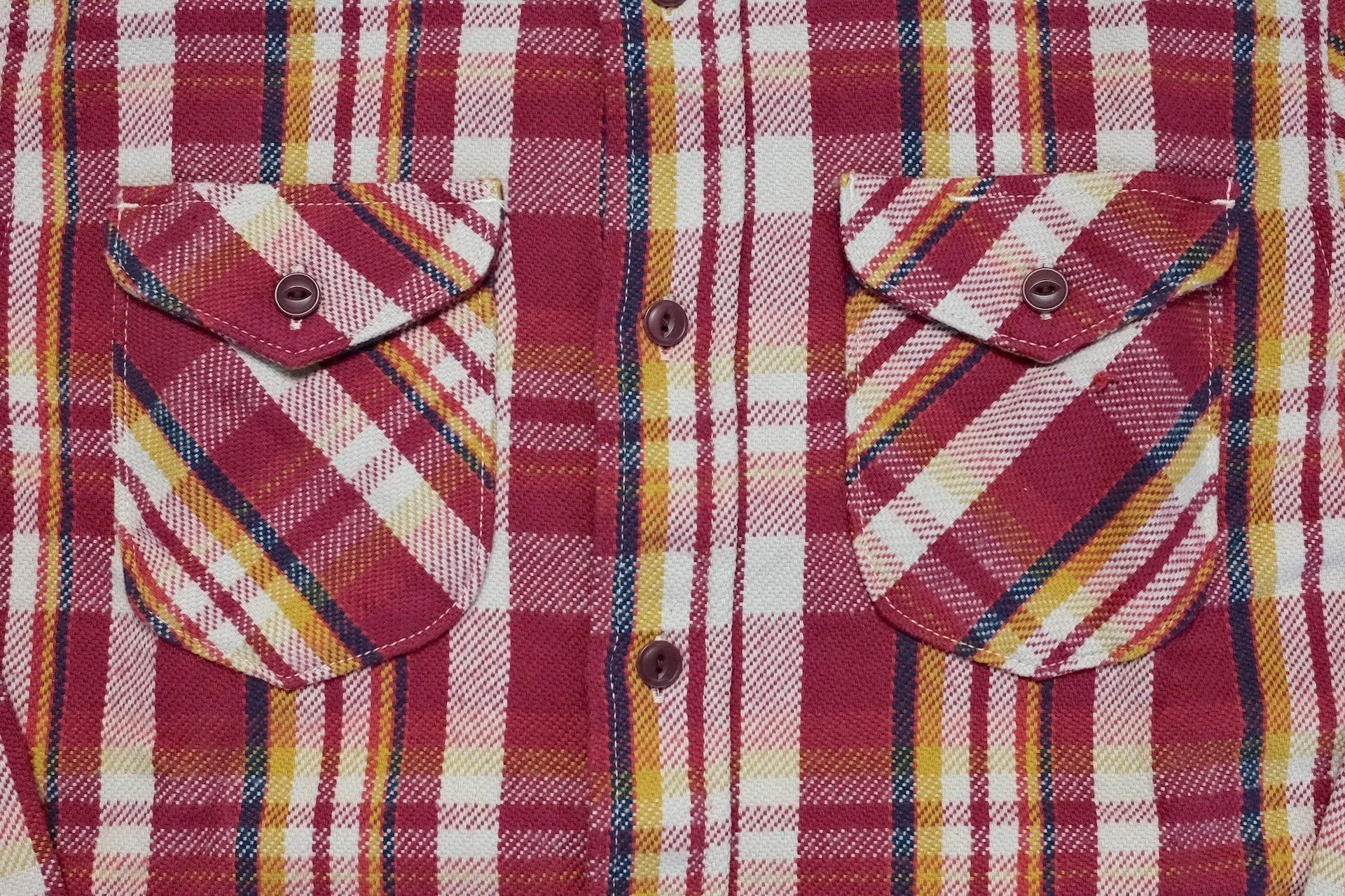UES 14oz Heavyweight Selvage Flannel Workshirt (Autumn Red)