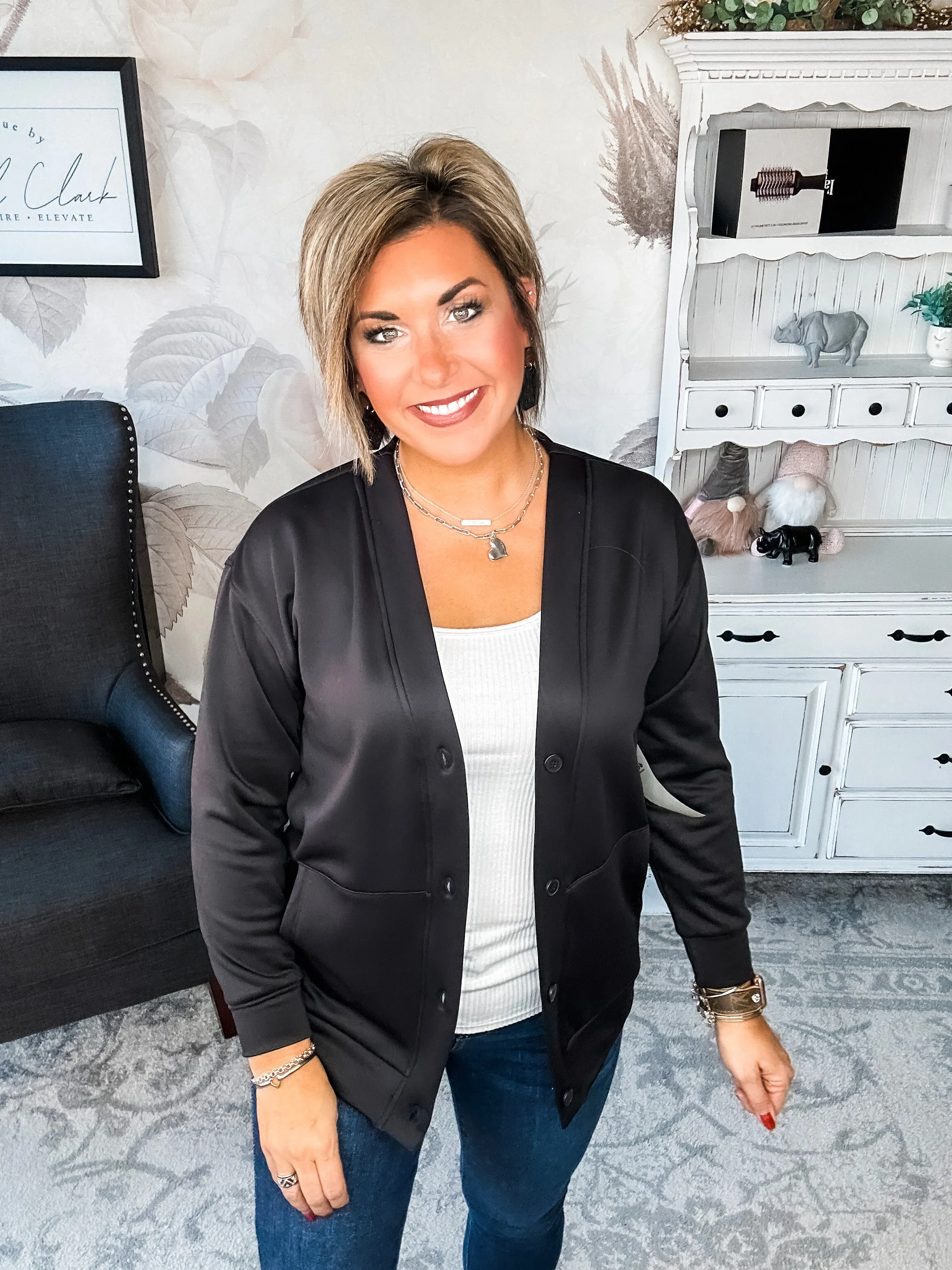 Whatever You Do Cardigan - Black