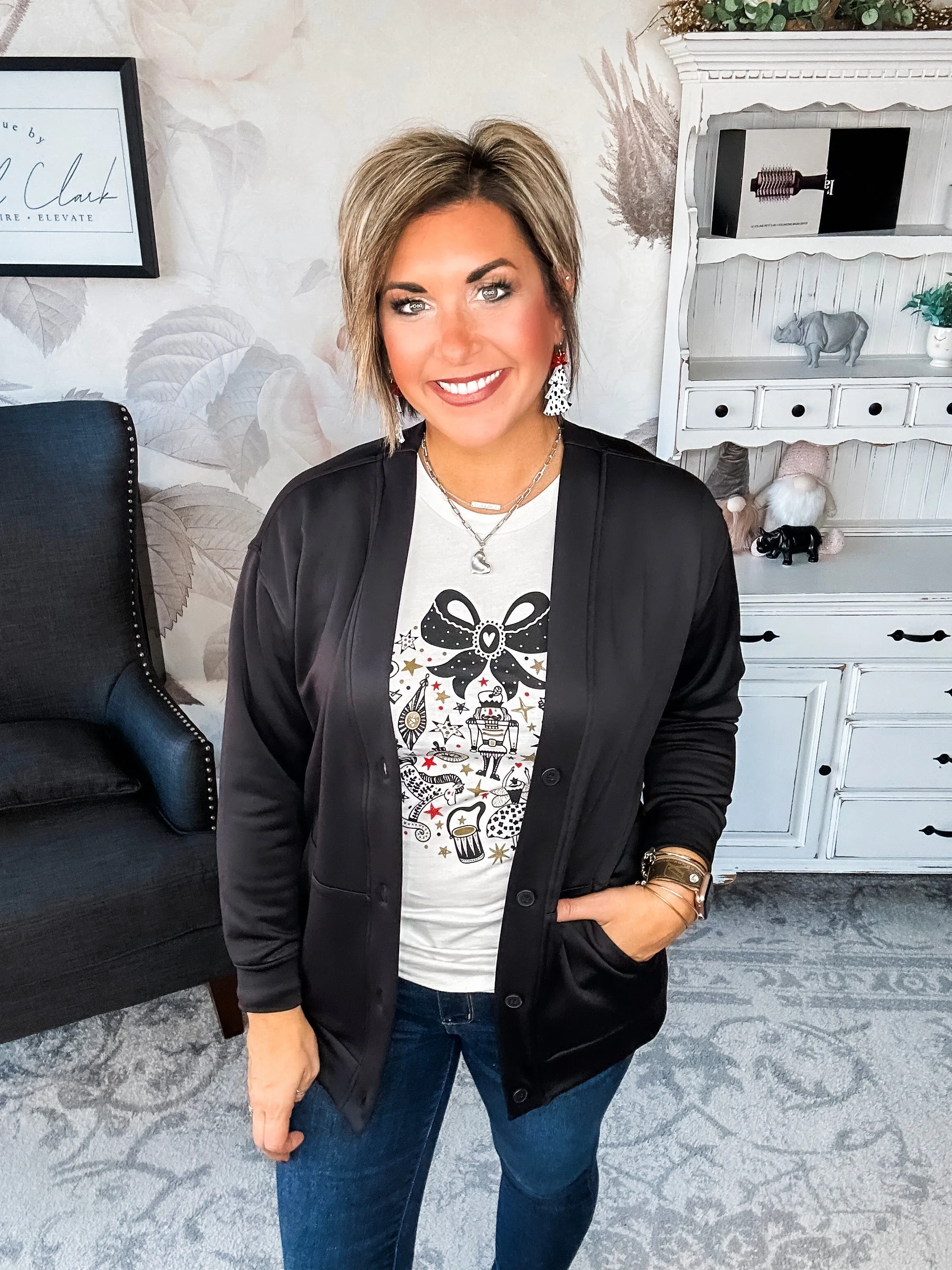 Whatever You Do Cardigan - Black